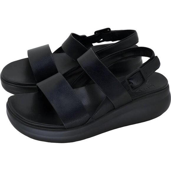 Naturalizer Coast Black Slingback Platform Sandals Strappy Women's US 9M - Picture 2 of 6